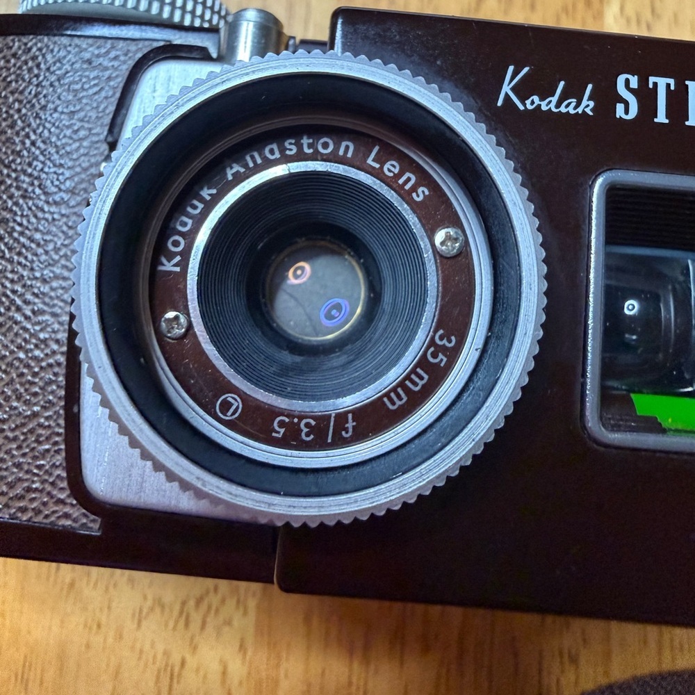 Vintage Kodak Stereo Camera 35mm 3D Camera Kodak Anastigmat f3.5 35mm Working w - Picture 12 of 13